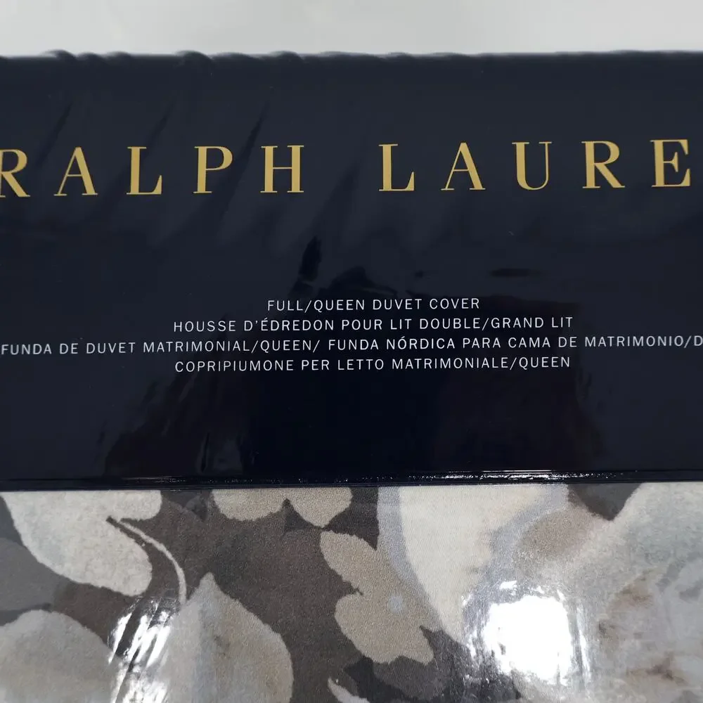 Ralph Lauren Bedding Avery Duvet Cover Charcoal Heather Full/Queen 92x96 NWT